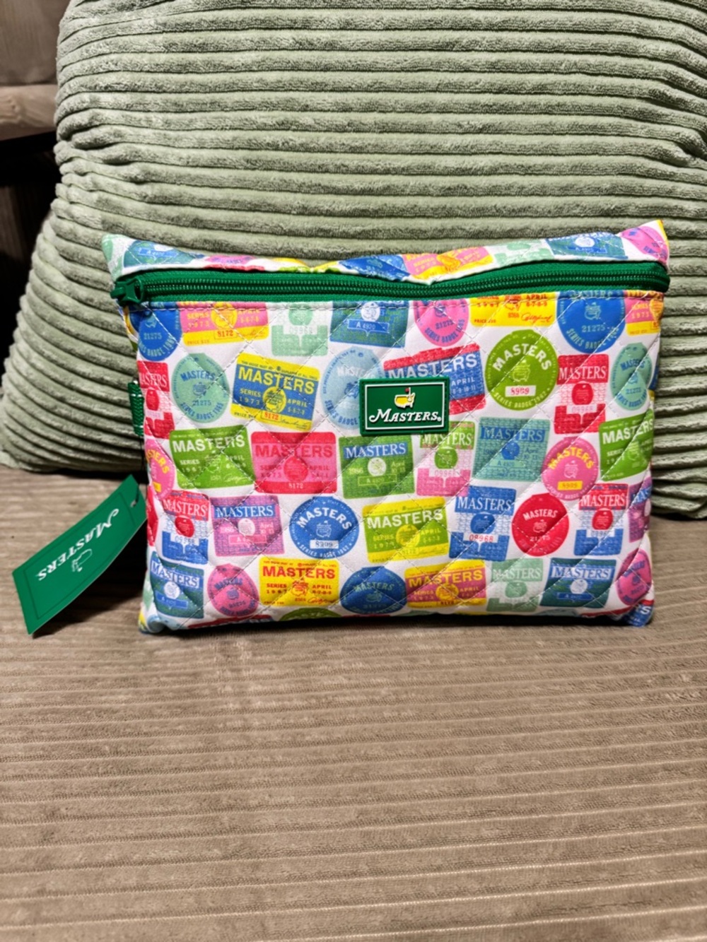 Masters Multicolor Logo Scout Packable tote with Green Trim